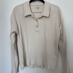 Madewell White Sweater Top Size Medium